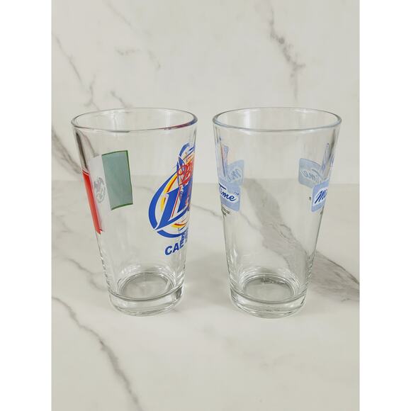 Miller Lite Mexico Flag Pilsner Pint Beer Clear Glass 16oz Drinkware 5 1/2" x2 - Picture 7 of 13